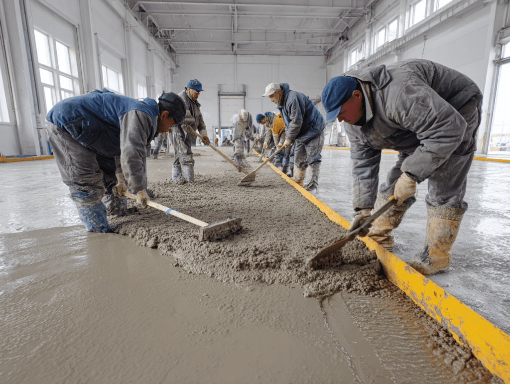 Укрепление верхнего слоя бетонного пола: сухие смеси и технологии